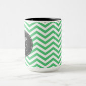 Emerald Green Chevron Chalkboard Mok (Midden)