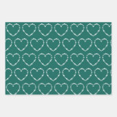 Emerald Green Chic Minimalist Simple Heart Elegant Inpakpapier Vel (Voorkant 2)