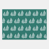 Emerald Green Chic Minimalist Simple Heart Elegant Inpakpapier Vel (Voorkant)