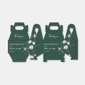 Emerald Green Chinoiserie Floral Wedding Bedankt Bedankdoosjes (Uitgevouwen)