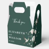 Emerald Green Chinoiserie Floral Wedding Bedankt Bedankdoosjes (Geopend)