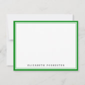Emerald Green Classic Double Border Correspondenti Notitiekaartje (Voorkant)