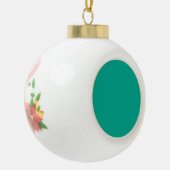 Emerald Green Classy Colour Coordinated Keramische Bal Ornament (Links)