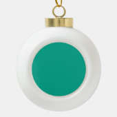 Emerald Green Classy Colour Coordinated Keramische Bal Ornament (Voorkant)