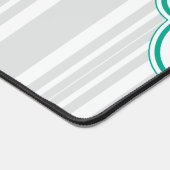 Emerald Green Classy Stripes Damask Bureaumat (Hoek)