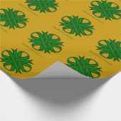 Emerald Green Clover Ribbon door Kenneth Yoncich Cadeaupapier (Hoek)