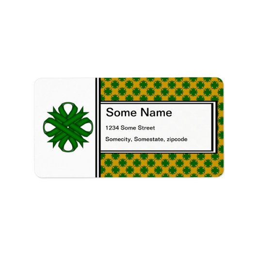 Emerald Green Clover Ribbon door Kenneth Yoncich Etiket (Voorkant)