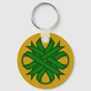 Emerald Green Clover Ribbon door Kenneth Yoncich Sleutelhanger