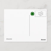 Emerald Green Clover Ribbon Sjabloon van K Yoncich Briefkaart (Achterkant)