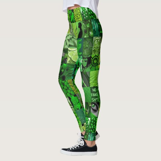 Emerald Green Collage Leggings (Links)