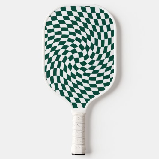 Emerald Green Collectie Check Checkered Pickleball Paddle (Achterkant)