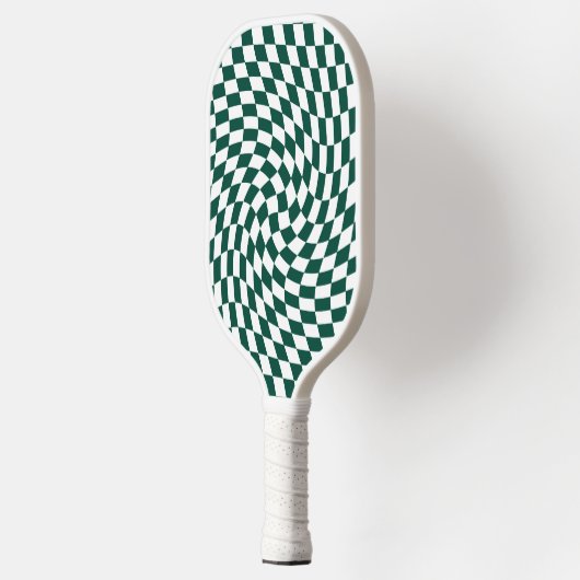 Emerald Green Collectie Check Checkered Pickleball Paddle (Links)