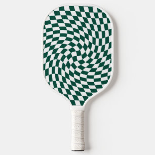Emerald Green Collectie Check Checkered Pickleball Paddle