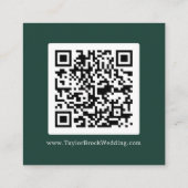 Emerald Green Coördinaat QR Code Details Informatiekaartje (Achterkant)