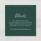 Emerald Green Coördinaat QR Code Details Informatiekaartje (Voorkant)