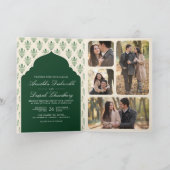 Emerald Green Cream Ikat Alles in een Indiase brui (Binnen)