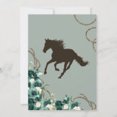 Emerald Green Crest Western Charro Quinceanera Kaart (Achterkant)