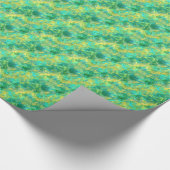 Emerald Green Crumpled Texture Cadeaupapier (Hoek)