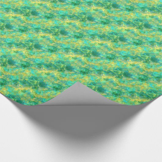 Emerald Green Crumpled Texture Cadeaupapier (Hoek)