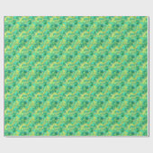 Emerald Green Crumpled Texture Cadeaupapier (Vlak)