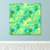 Emerald Green Crumpled Texture Canvas Afdruk (Insitu (Houten vloer))