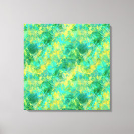 Emerald Green Crumpled Texture Canvas Afdruk