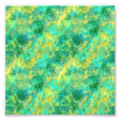 Emerald Green Crumpled Texture Foto Afdruk (Voorkant)