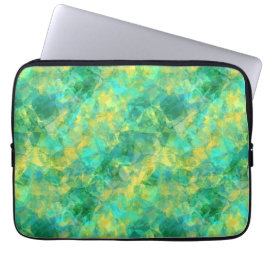 Emerald Green Crumpled Texture Laptop Sleeve