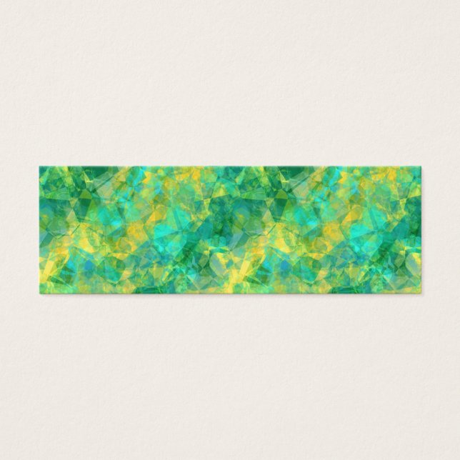 Emerald Green Crumpled Texture Mini Visitekaartjes (Voorkant)