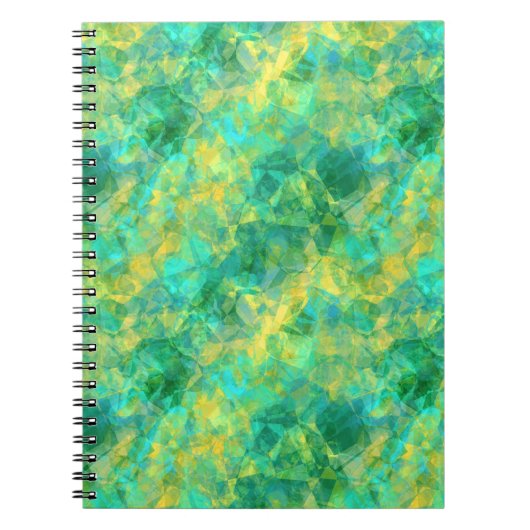 Emerald Green Crumpled Texture Notitieboek (Voorkant)