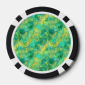 Emerald Green Crumpled Texture Poker Chips (Achterkant)