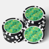 Emerald Green Crumpled Texture Poker Chips (Opstapeling)