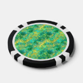 Emerald Green Crumpled Texture Poker Chips (Enkel)