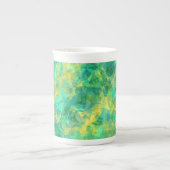 Emerald Green Crumpled Texture Porselein Kop (Voorkant)