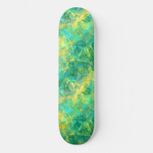 Emerald Green Crumpled Texture Skateboard (Voorkant)