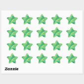 Emerald Green Crumpled Texture Ster Sticker (Vel)