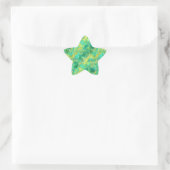 Emerald Green Crumpled Texture Ster Sticker (Tas)