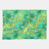 Emerald Green Crumpled Texture Theedoek (Horizontaal)