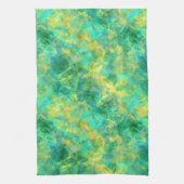 Emerald Green Crumpled Texture Theedoek (Verticaal)