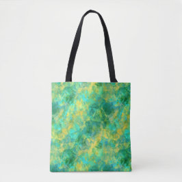 Emerald Green Crumpled Texture Tote Bag