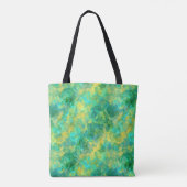 Emerald Green Crumpled Texture Tote Bag (Achterkant)
