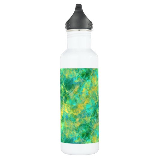 Emerald Green Crumpled Texture Waterfles (Rechts)