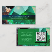 Emerald Green Crystal Edelsteen Glam Luxe Elegant Visitekaartje (Voorkant / Achterkant)