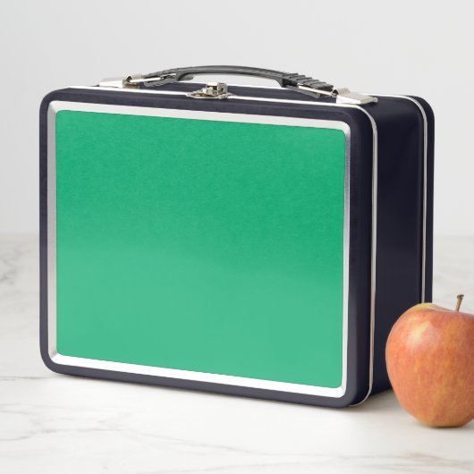 Emerald Green Custom Metal Lunchbox (In situ)