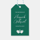 Emerald Green Custom Wedding Cadeaulabel (Voorkant)