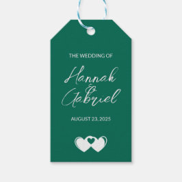 Emerald Green Custom Wedding Cadeaulabel