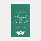 Emerald Green Custom Wedding Servet (Voorkant)