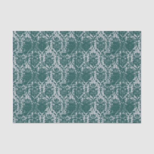 Emerald Green Damask Tissuepapier (Voorkant)