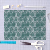 Emerald Green Damask Tissuepapier (Craft)