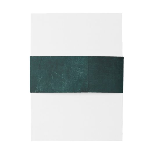 Emerald green Dark Band Uitnodigingen Wikkel (Achterkant Voorbeeld)
